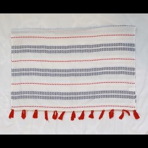 Patterned Scarf White/Red/Blue